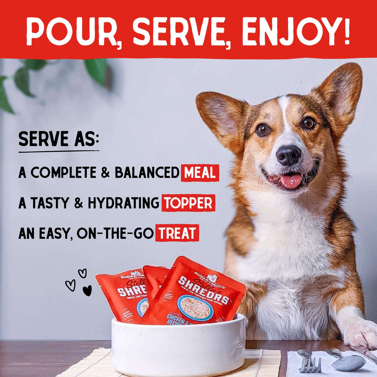 Stella &amp; Chewy&#39;s Stella&#39;s Shredrs Beef &amp; Salmon Pouch Dog Food