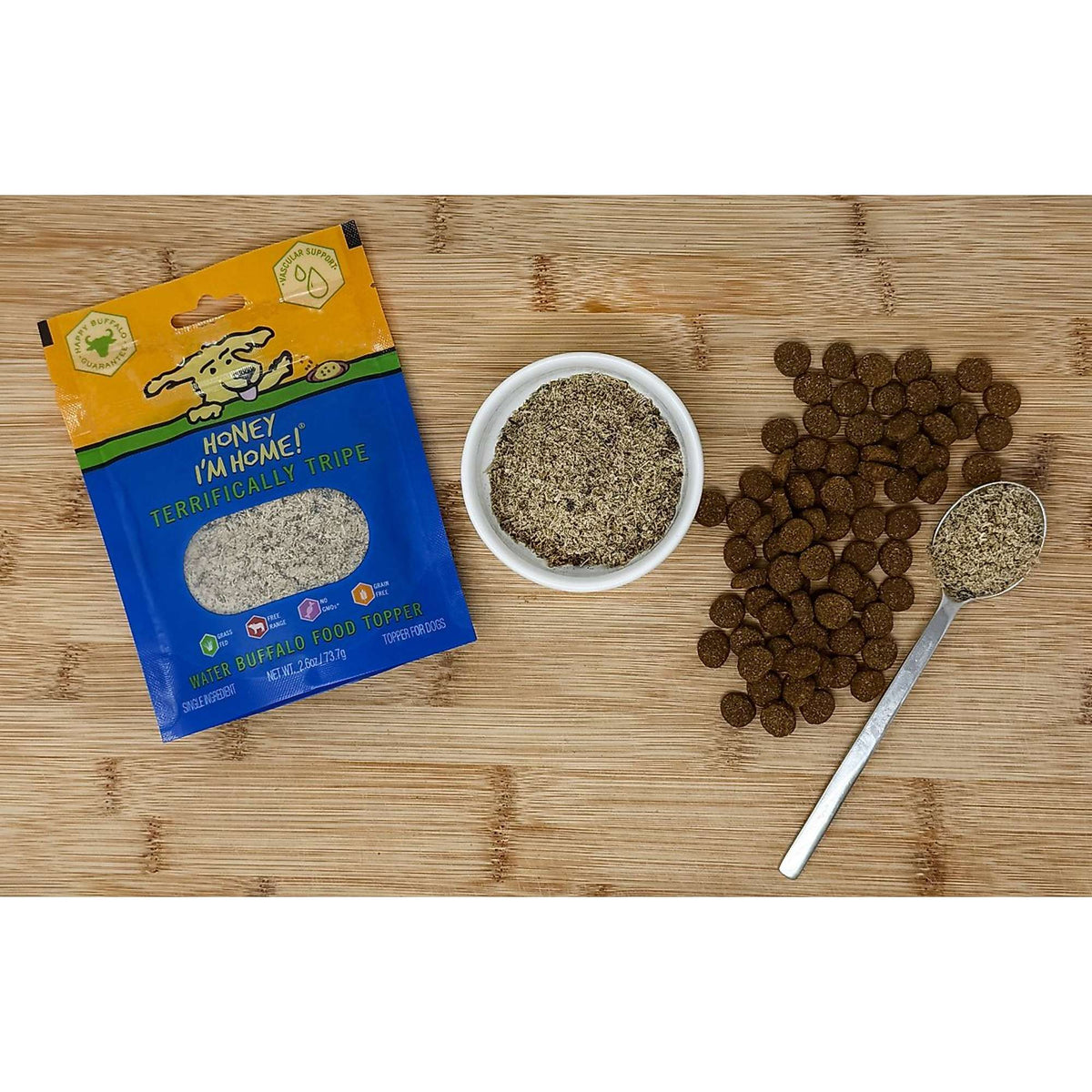 Honey I&#39;m Home Terrifically Tripe Water Buffalo Dog Food Topper