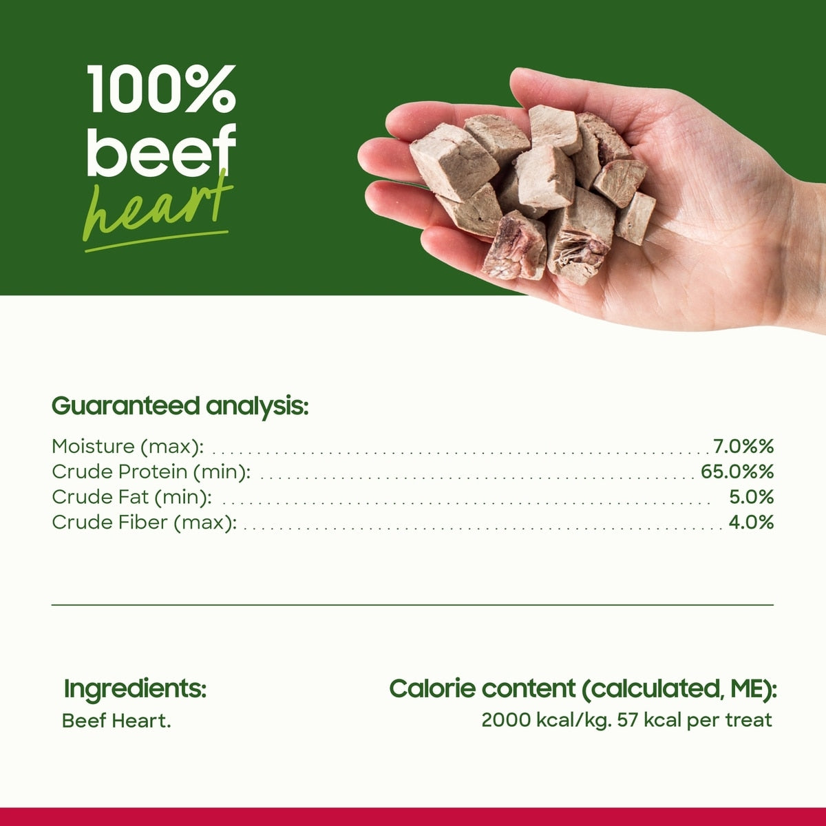 Small Batch Freeze-Dried Beef Hearts Dog & Cat Treats