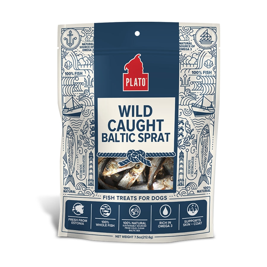 Plato Pet Treats Wild Caught Baltic Sprat for Dogs