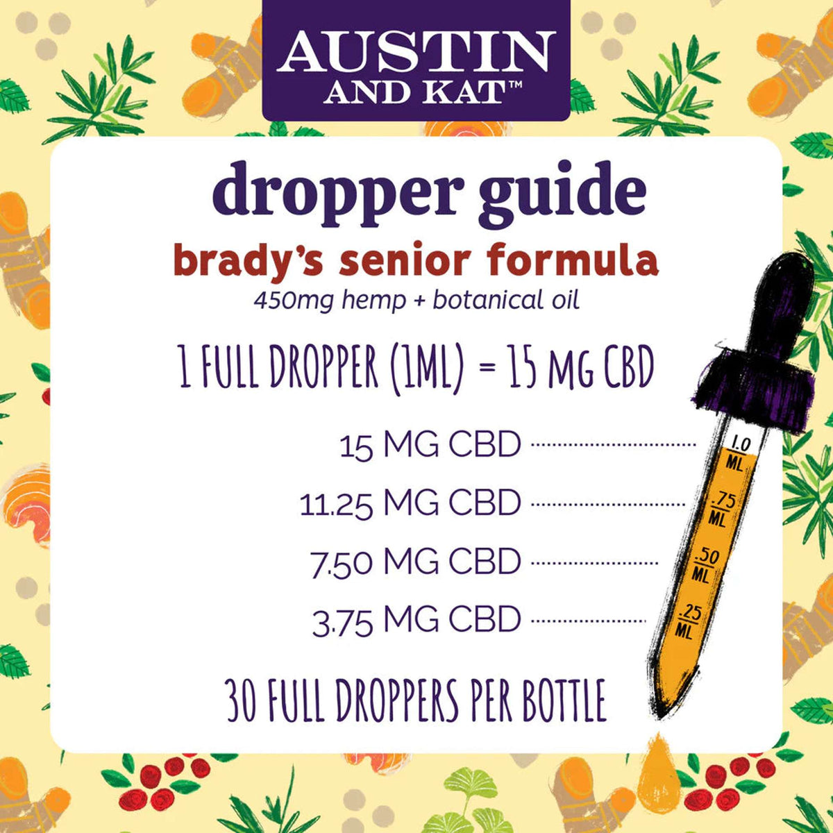 Austin and Kat Senior Blend Oil for Dogs