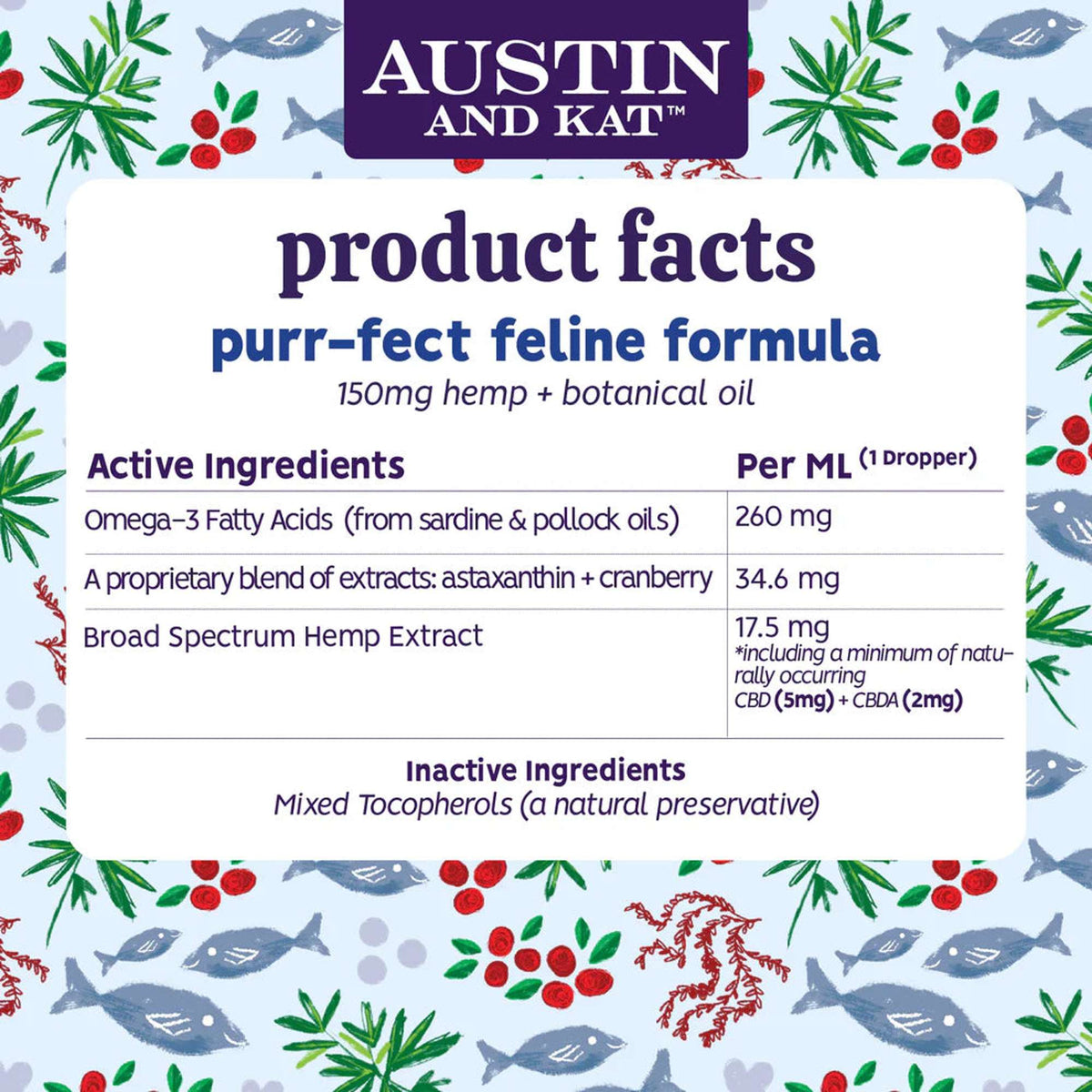 Austin and Kat CBD Feline Oil for Cats