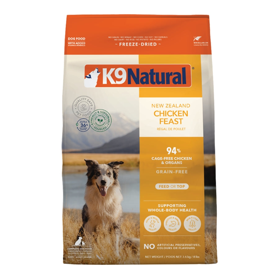 K9 Natural Freeze-Dried Chicken Feast Topper or Dog Food