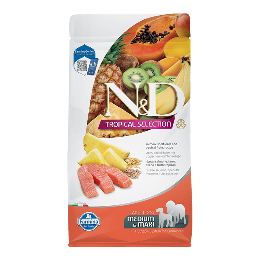 Farmina N&D Tropical Selection Salmon, Spelt, Oats & Tropical Fruits Medium & Maxi Dog Food
