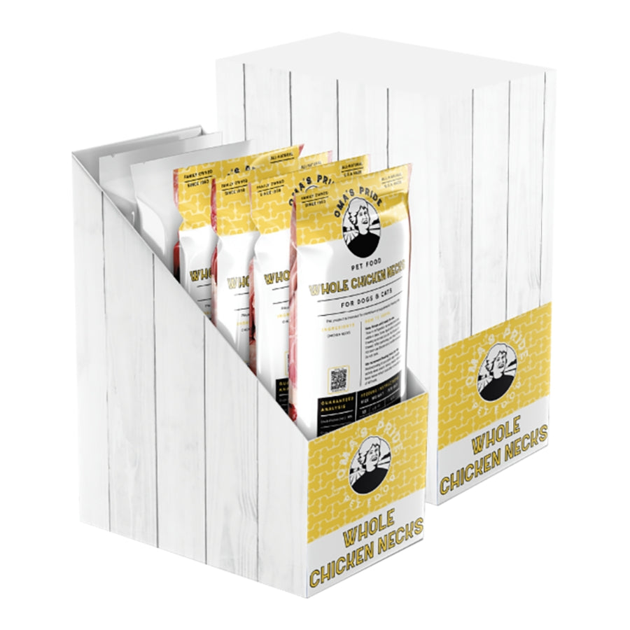 Oma&#39;s Pride Frozen Raw Whole Chicken Necks Dog &amp; Cat Chews