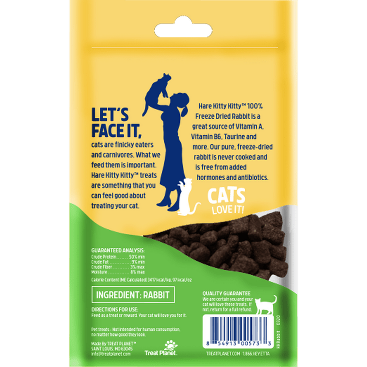 Hare Kitty Kitty 100% Rabbit Freeze-Dried Cat Treats