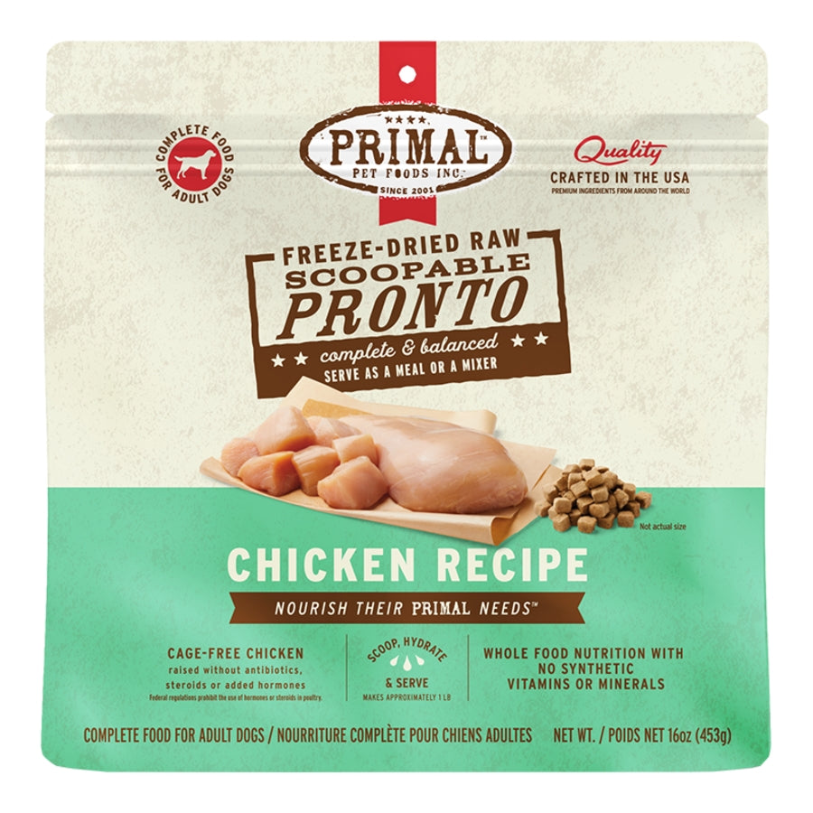 Primal Freeze-Dried Raw Pronto Chicken Dog Food
