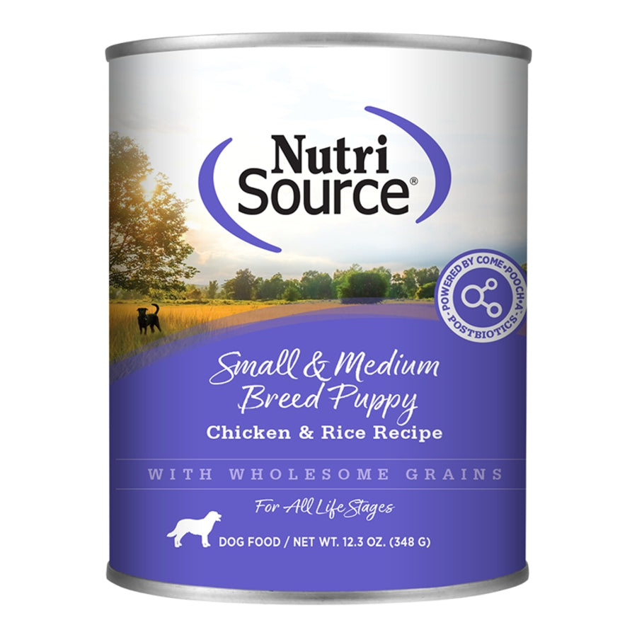NutriSource Small &amp; Medium Breed Puppy Chicken &amp; Rice with Wholesome Grains Canned Dog Food