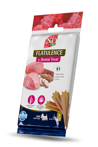 Farmina N&D Quinoa Flatulence + Dental Treat Lamb Mini Dog Treats