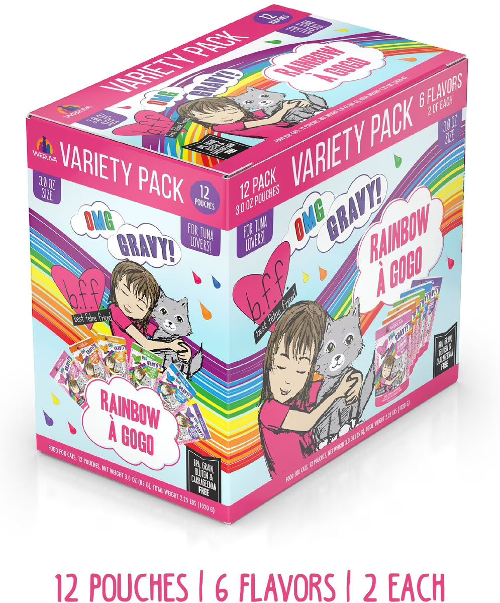 BFF OMG Gravy! Rainbow Á Gogo Variety Pack Cat Food Pouch