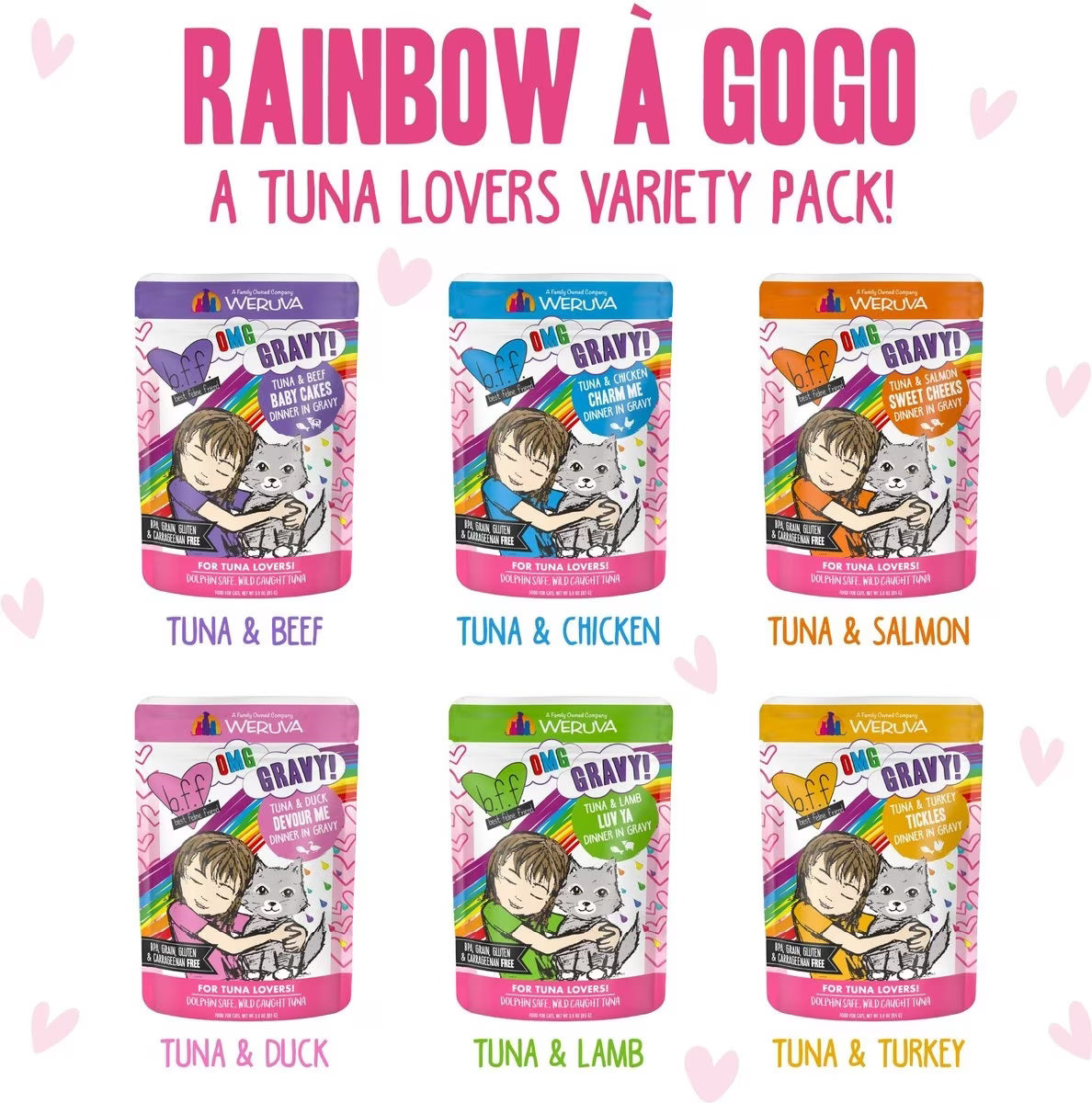 BFF OMG Gravy! Rainbow Á Gogo Variety Pack Cat Food Pouch