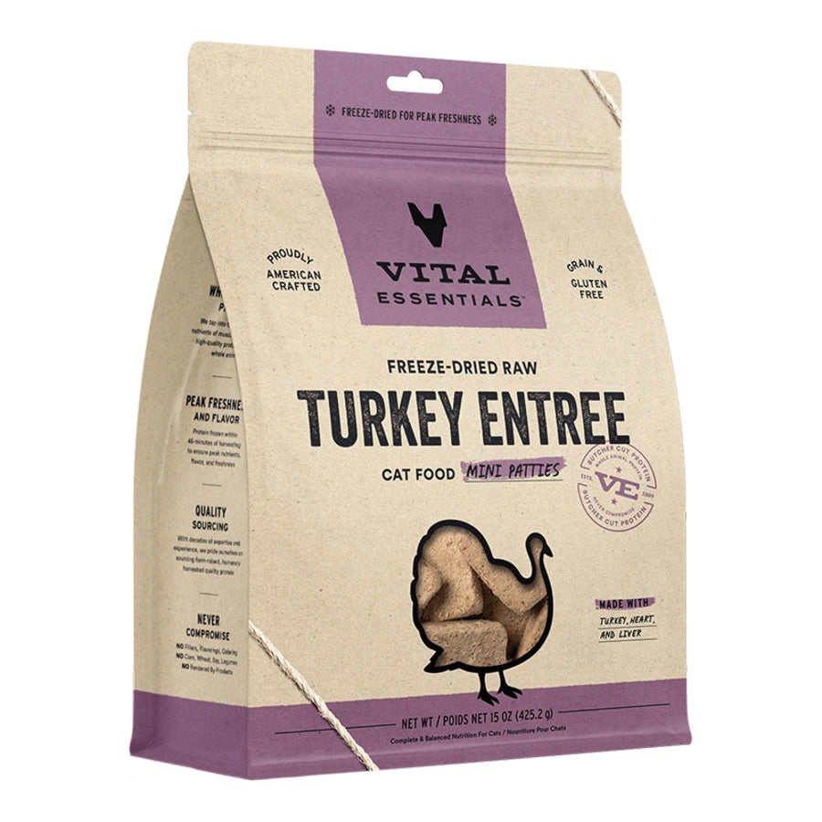 Vital Essentials Freeze-Dried Raw Turkey Cat Food