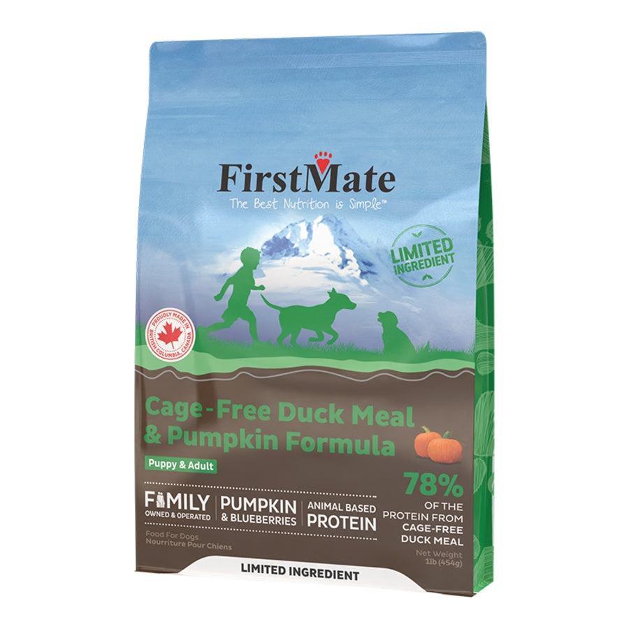 FirstMate Cage Free Duck Meal &amp; Pumpkin Formula Dog Food