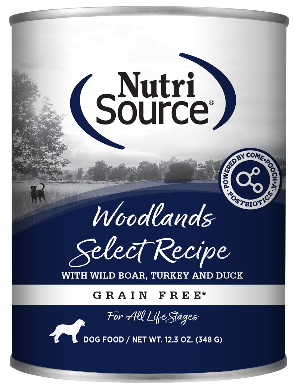 NutriSource Grain Free Woodlands Select Wild Boar, Turkey &amp; Duck Canned Dog Food