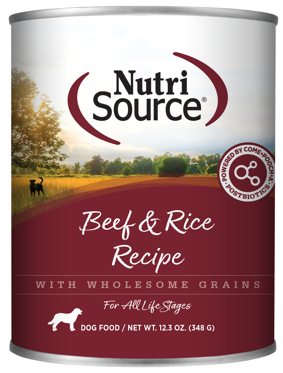 NutriSource Beef &amp; Rice with Wholesome Grains Canned Dog Food