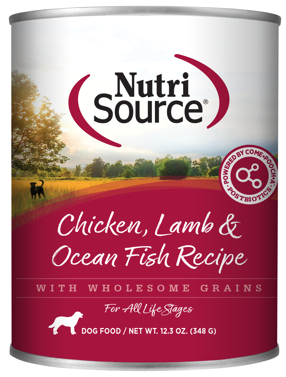 NutriSource Chicken, Lamb &amp; Ocean Fish with Wholesome Grains Canned Dog Food