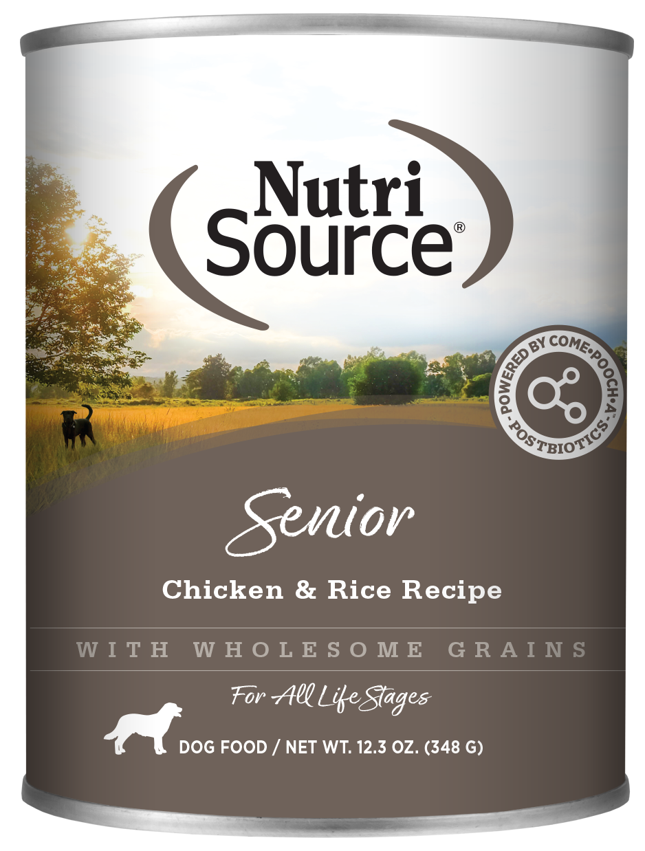 NutriSource Senior Chicken &amp; Rice with Wholesome Grains Canned Dog Food