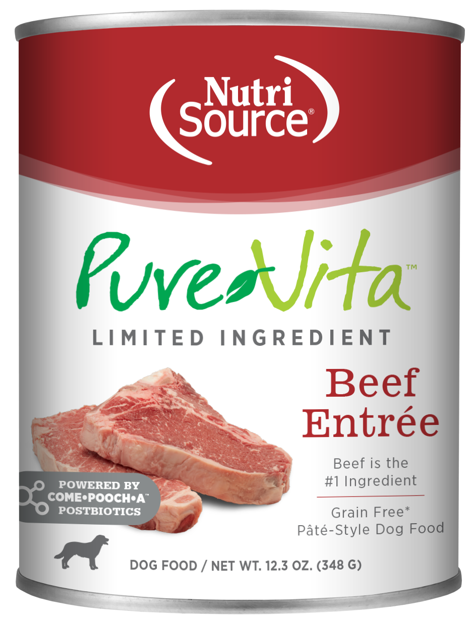 NutriSource PureVita Beef Canned Dog Food