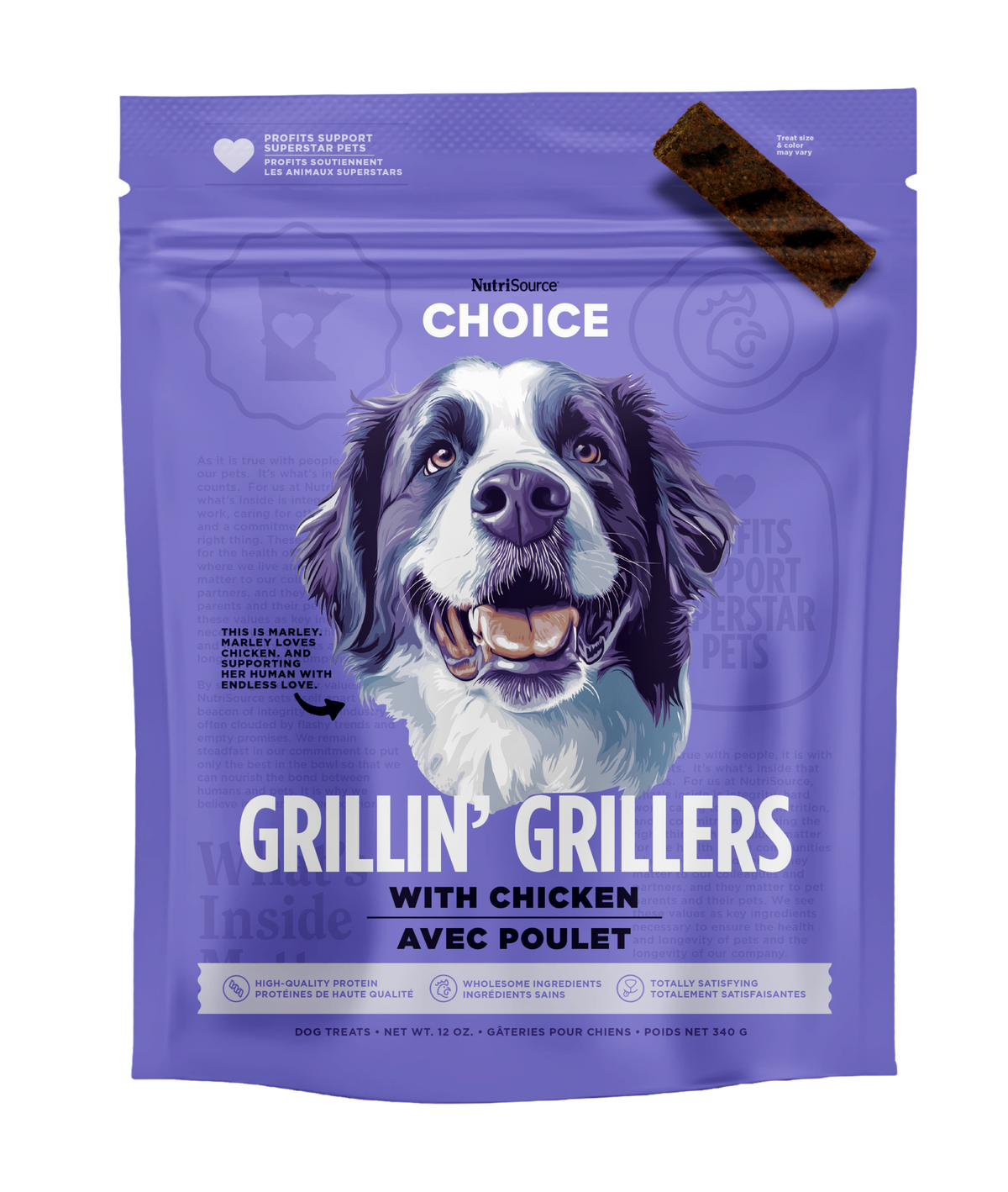 NutriSource Grillin&#39; Grillers with Chicken Dog Treats