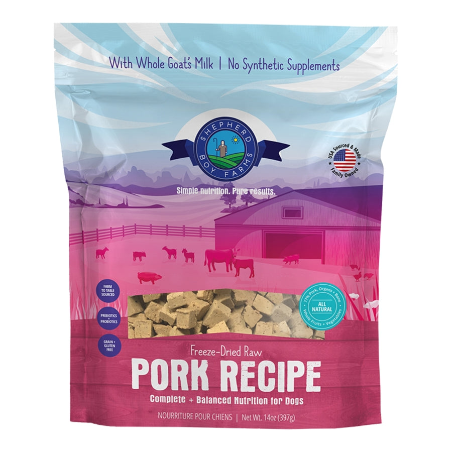 Shepherd Boy Farms Freeze-Dried Pork Recipe Dog Food