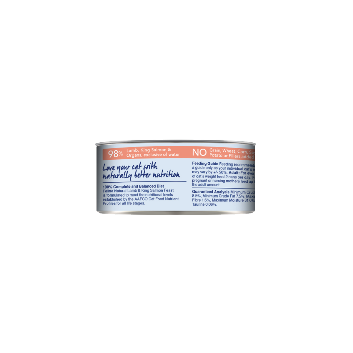 Feline Natural Grain Free Lamb &amp; Salmon Feast Canned Cat Food