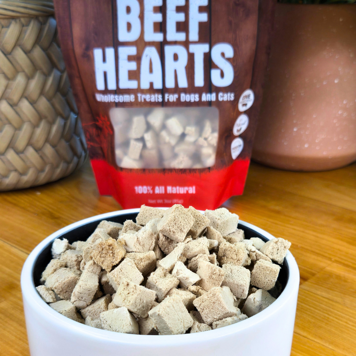 Shepherd Boy Farms Beef Hearts Freeze-Dried Dog & Cat Treats