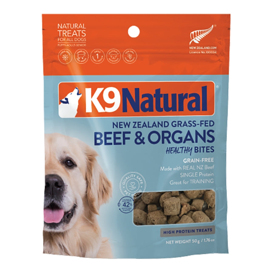 K9 Natural Healthy Bites Freeze-Dried Beef Dog Treats