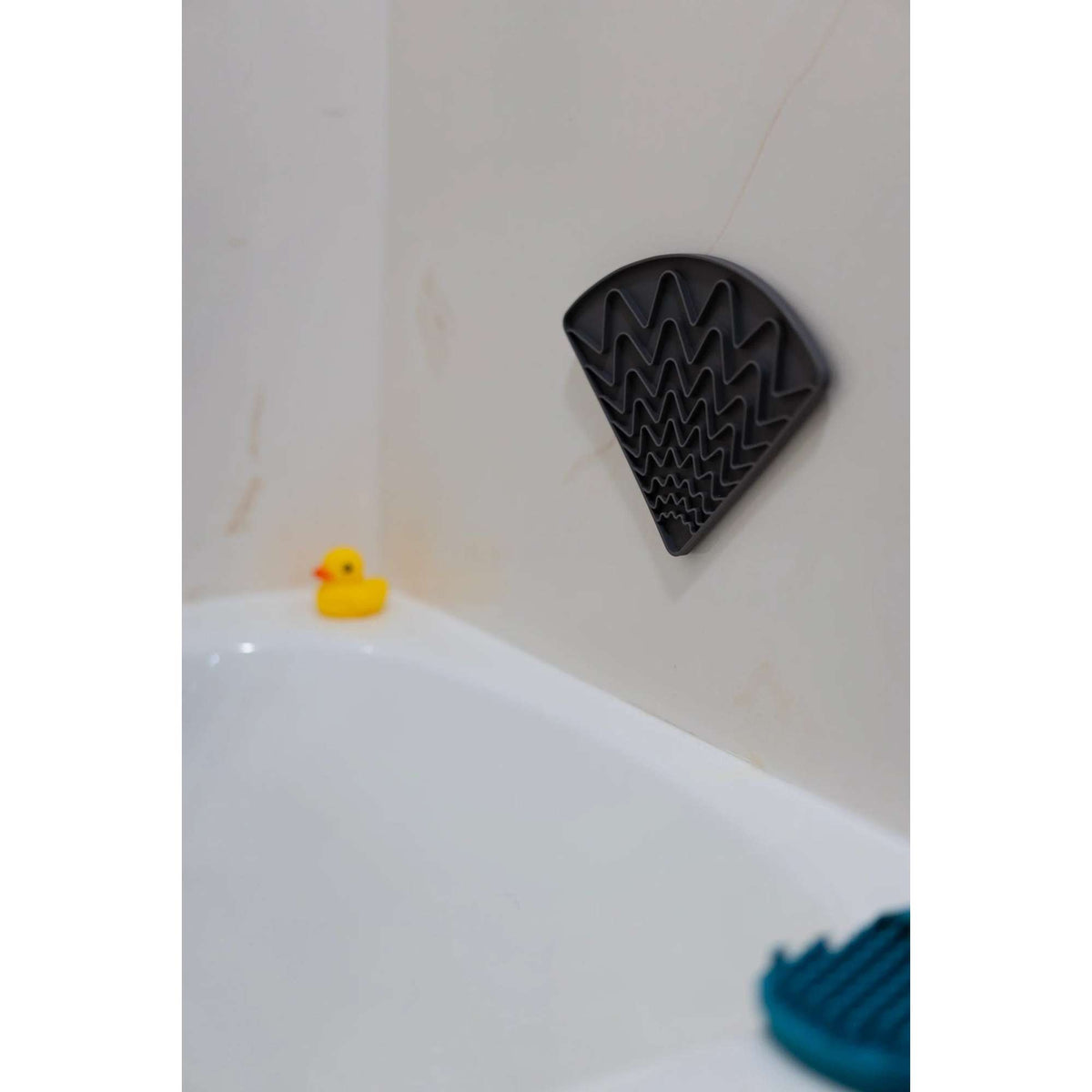 Messy Mutts Silicone Triangle Lick Mat with Suction Cups for Dogs