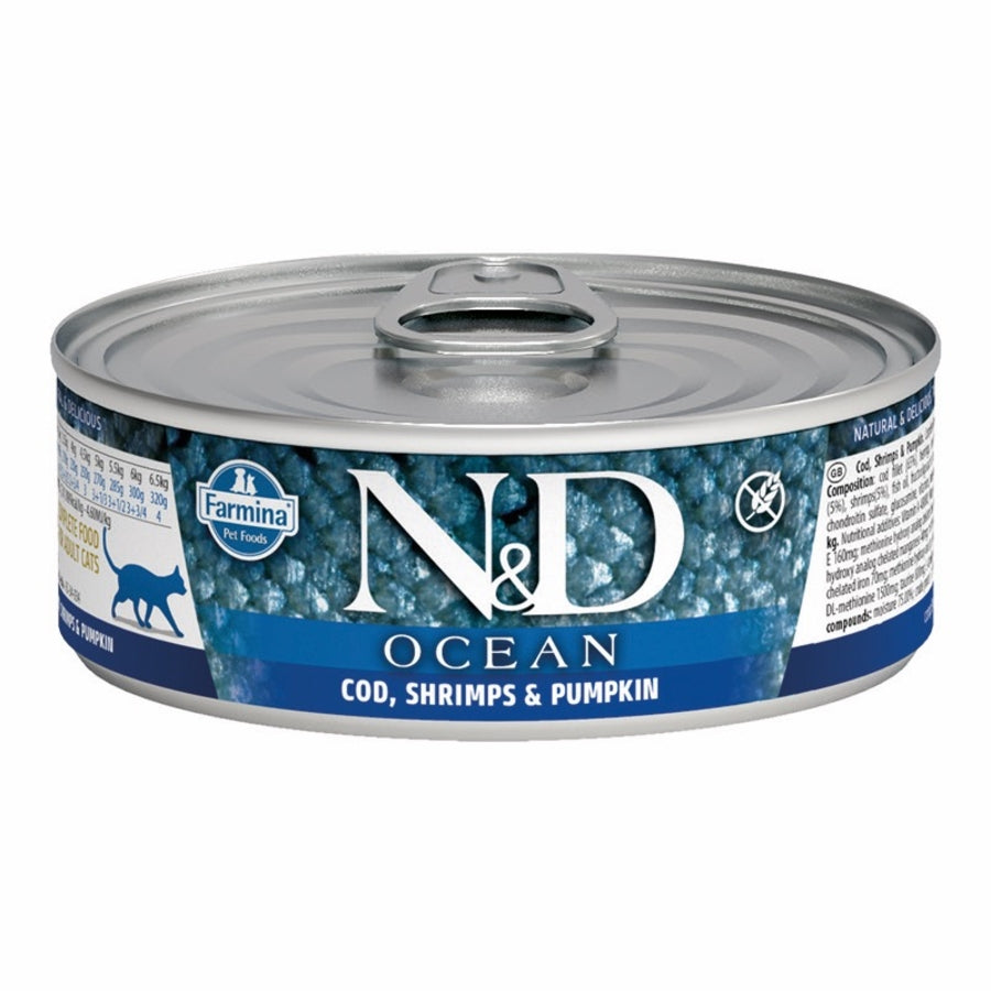 Farmina N&D Ocean Cod, Shrimp & Pumpkin Canned Cat Food