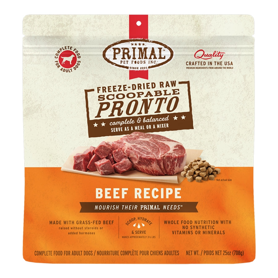 Primal Freeze-Dried Raw Pronto Beef Dog Food