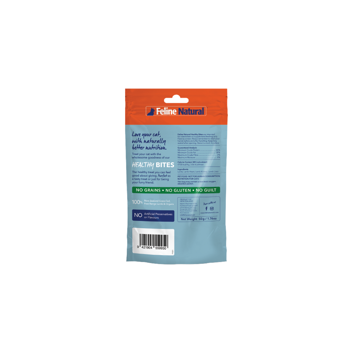 Feline Natural Freeze-Dried Healthy Bites Lamb Cat Treats