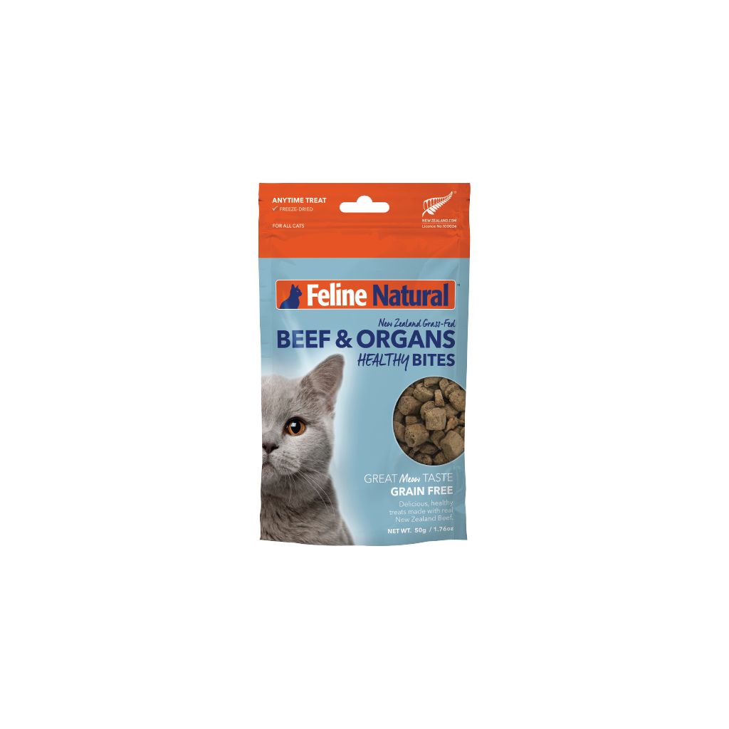 Feline Natural Freeze-Dried Healthy Bites Beef Cat Treats