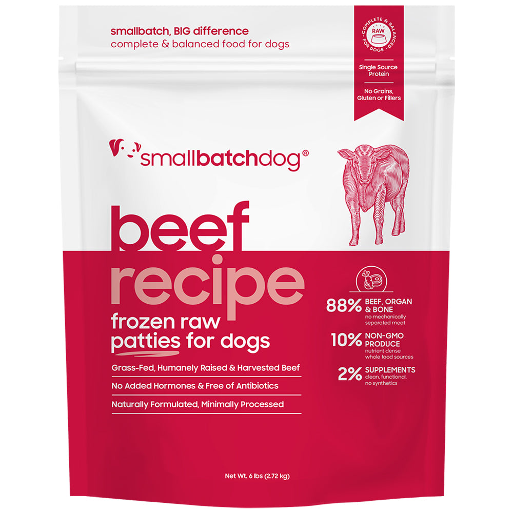 Small Batch Beef Patties Frozen Raw Dog Food