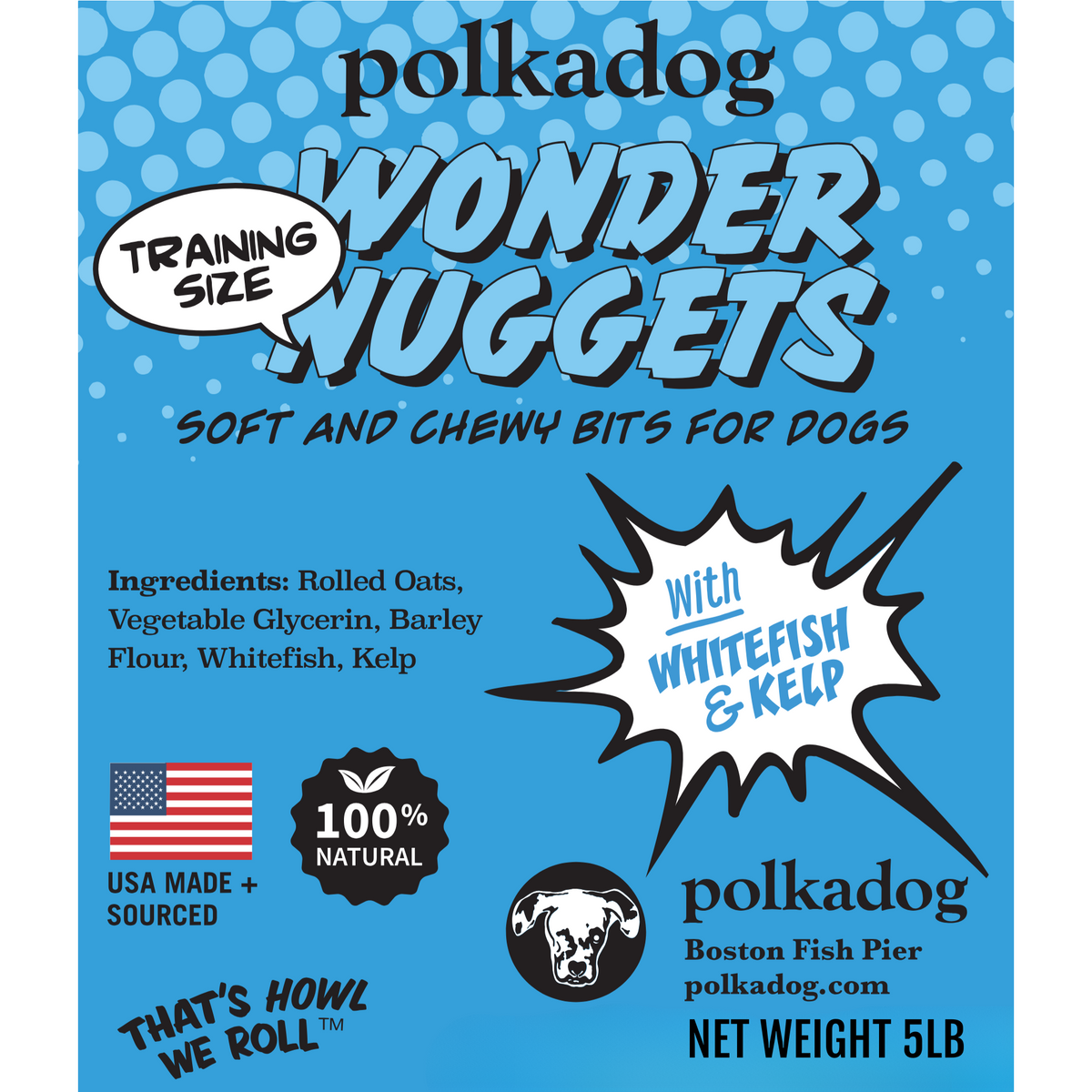 Polkadog Bakery Wonder Nuggets Soft &amp; Chewy Whitefish &amp; Kelp Dog Treats
