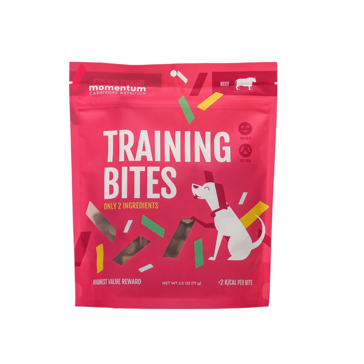 Momentum Carnivore Nutrition Freeze-Dried Raw Beef Training Bites Dog Treats
