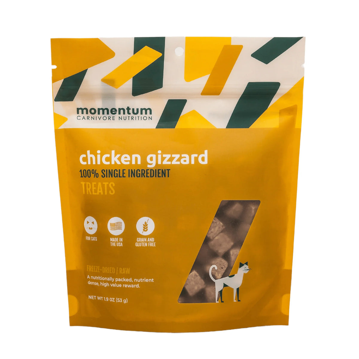 Momentum Carnivore Nutrition Freeze-Dried Raw Chicken Gizzard Cat Treats