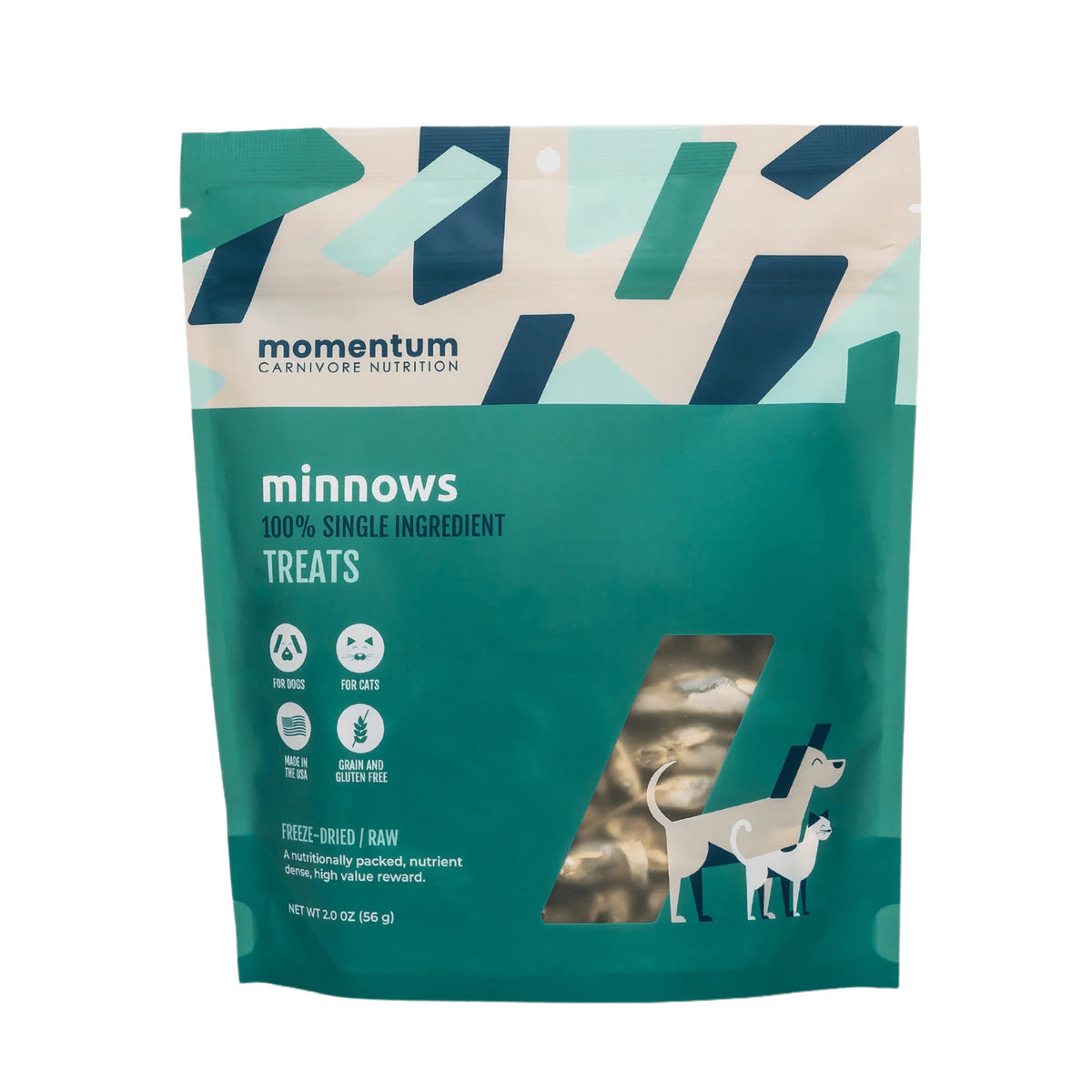 Momentum Carnivore Nutrition Freeze-Dried Raw Minnow Dog Treats