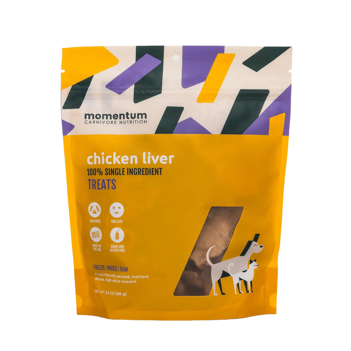 Momentum Carnivore Nutrition Freeze-Dried Raw Chicken Liver Dog Treats
