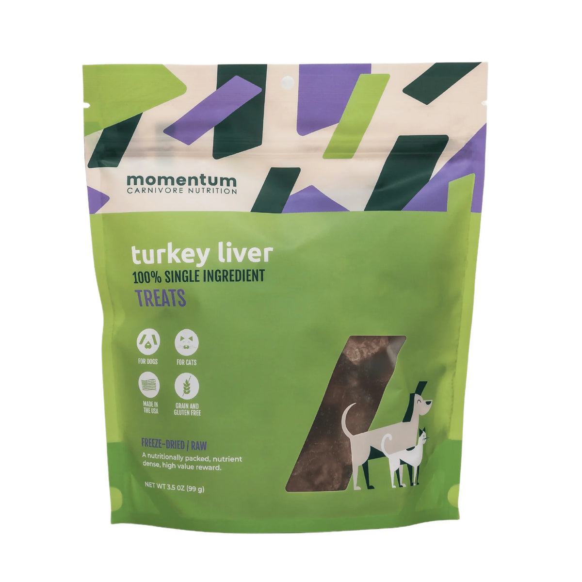 Momentum Carnivore Nutrition Freeze-Dried Raw Turkey Liver Dog Treats