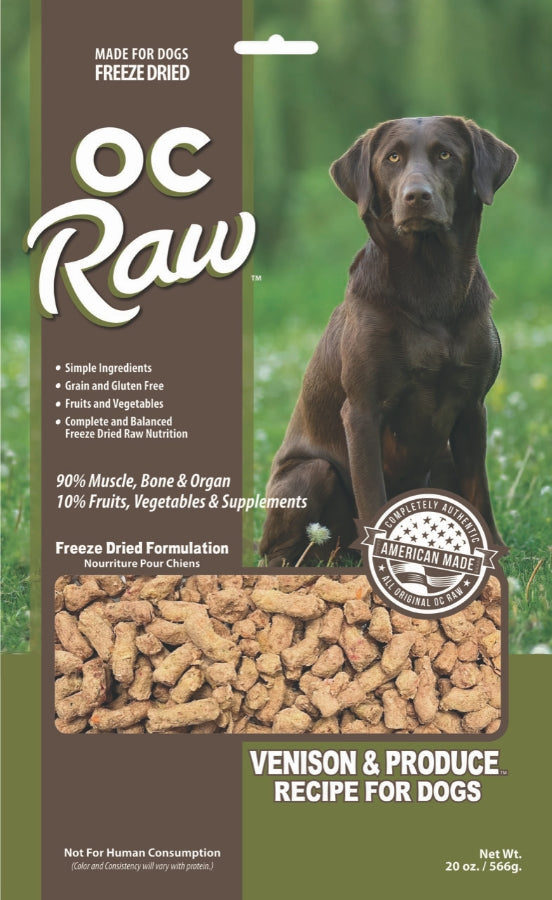 OC Raw Freeze-Dried Venison &amp; Produce Dog Food