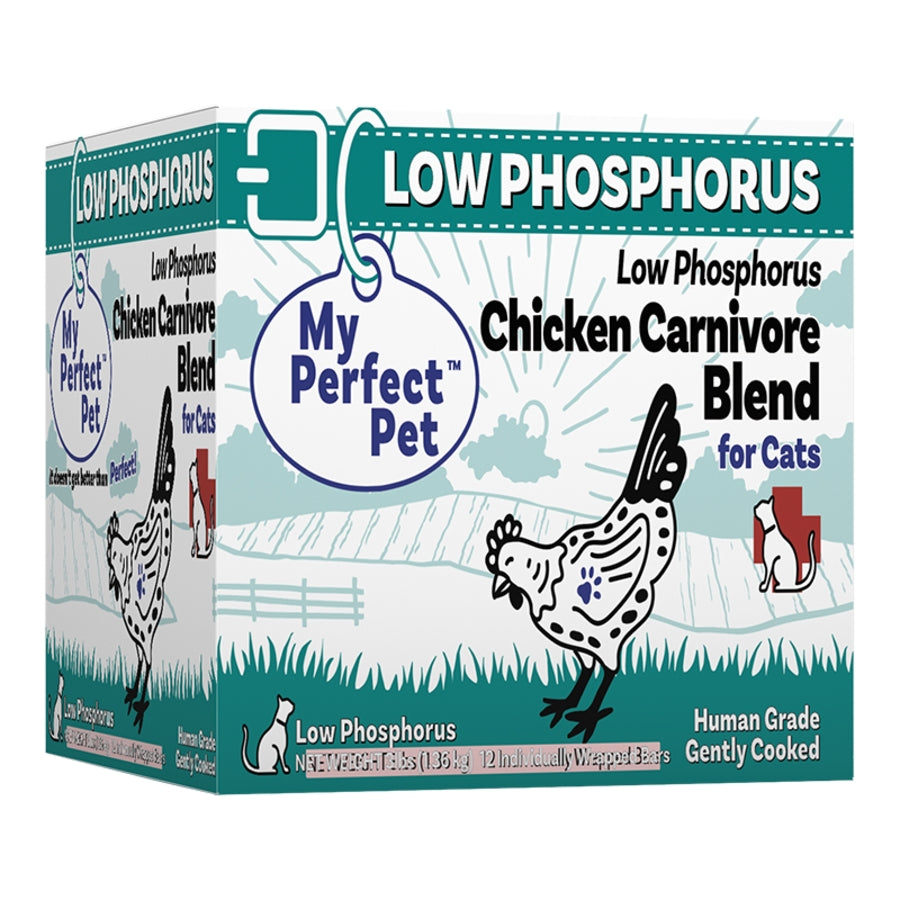 My Perfect Pet Low Phosphorus Chicken Carnivore Blend Gently Cooked Grain Free Frozen Cat Food