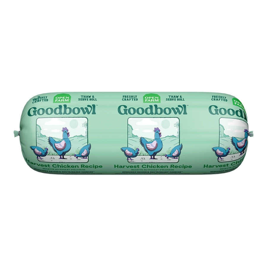 Open Farm Goodbowl Gently Cooked Harvest Chicken Frozen Roll Dog Food