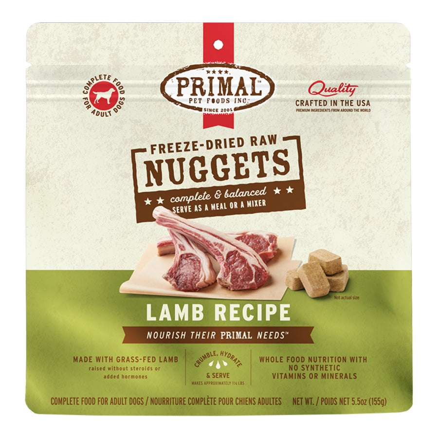Primal Freeze-Dried Raw Nuggets Lamb Dog Food