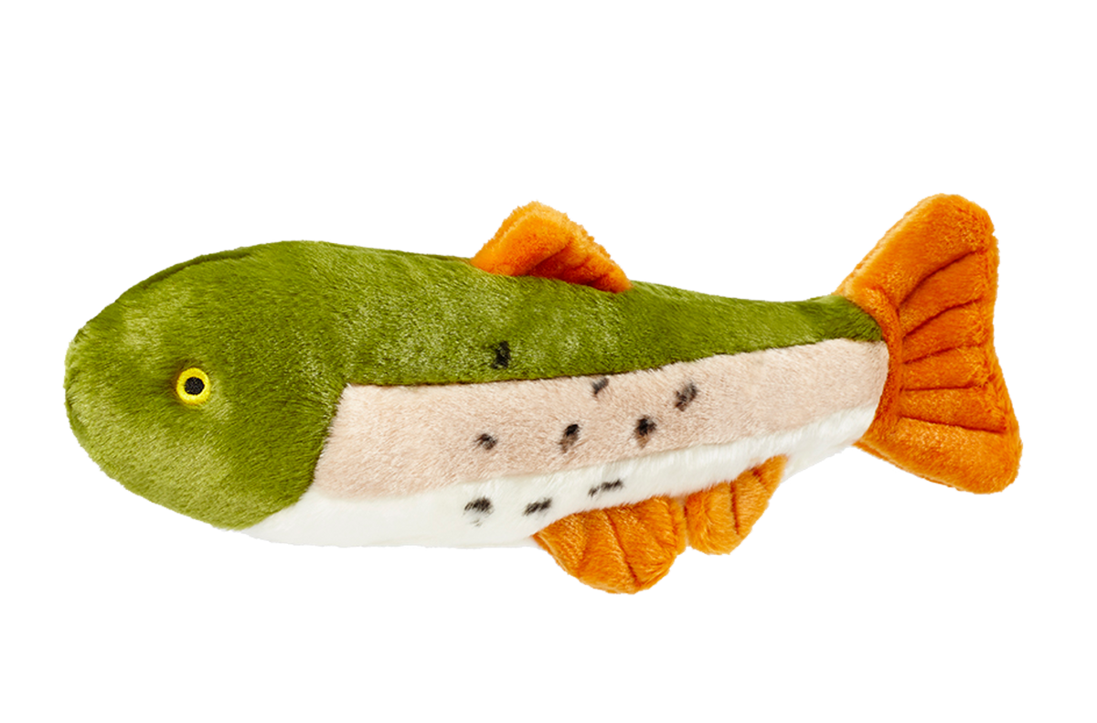 Fluff &amp; Tuff Ruby Rainbow Trout Dog Toy