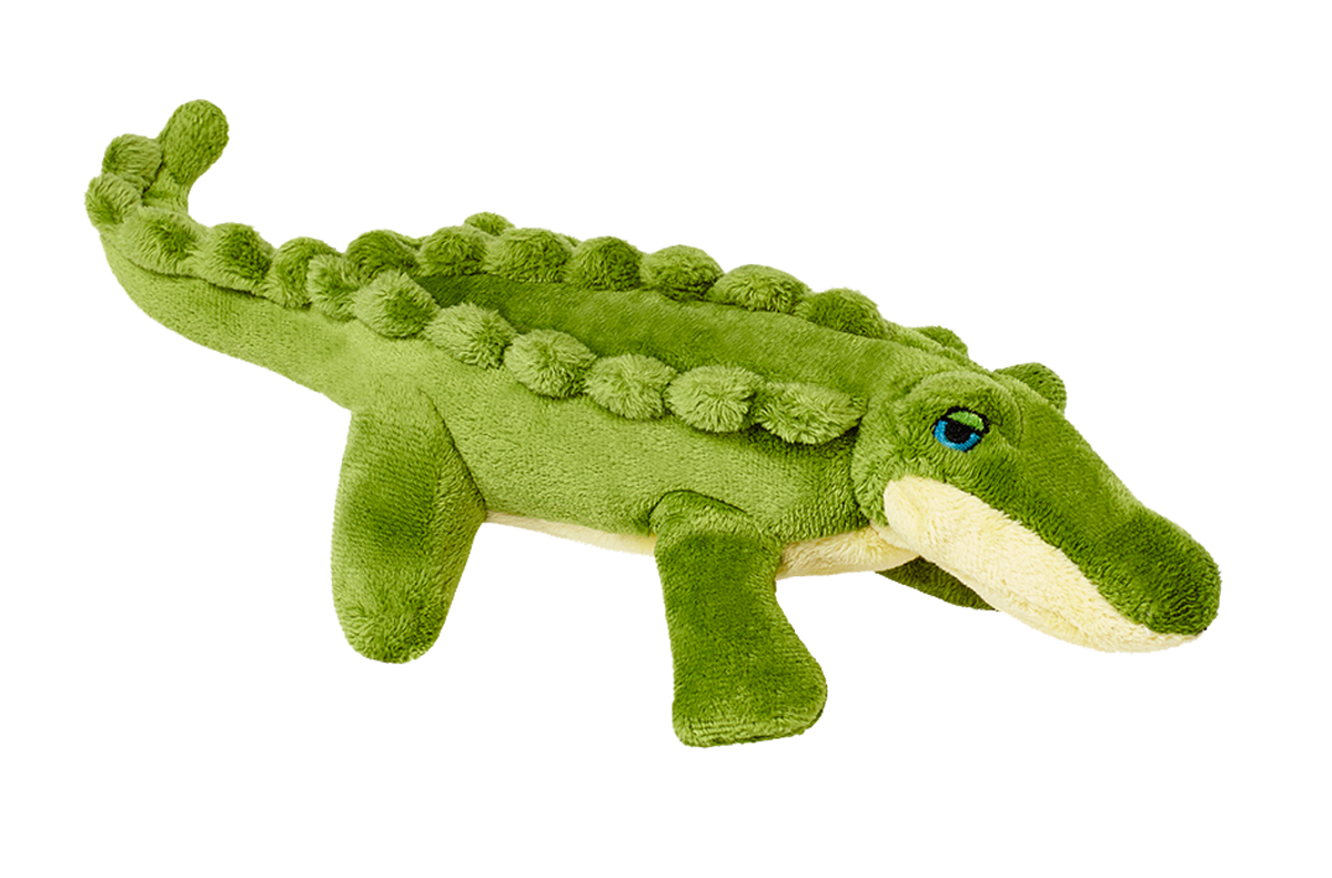 Fluff &amp; Tuff Savannah Baby Gator Dog Toy