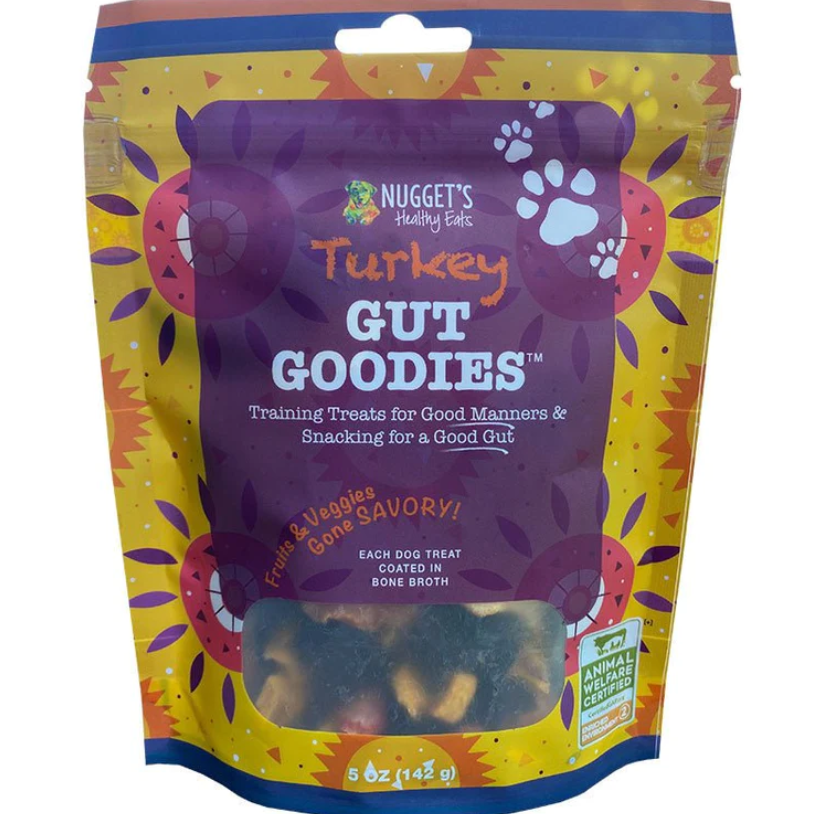 Nugget&#39;s Healthy Eats Gut Goodies Turkey Dog Treats