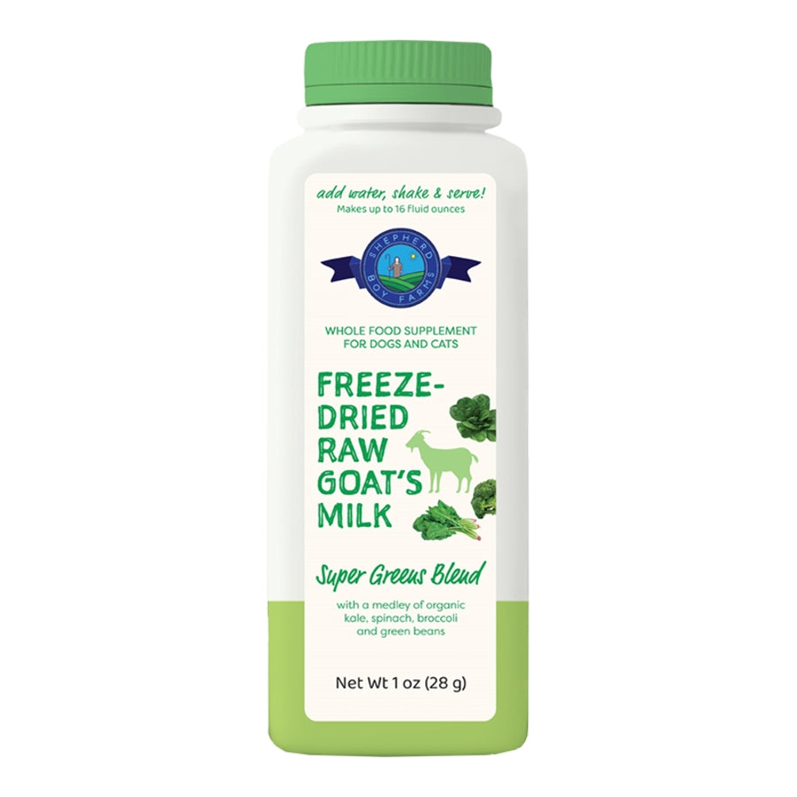 Shepherd Boy Farms Freeze-Dried Raw Goat Milk - Super Greens Blend for Dogs