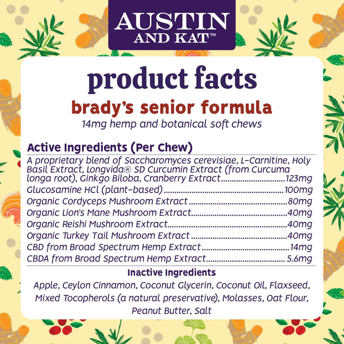 Austin and Kat Senior Blend Chews for Dogs &amp; Cats