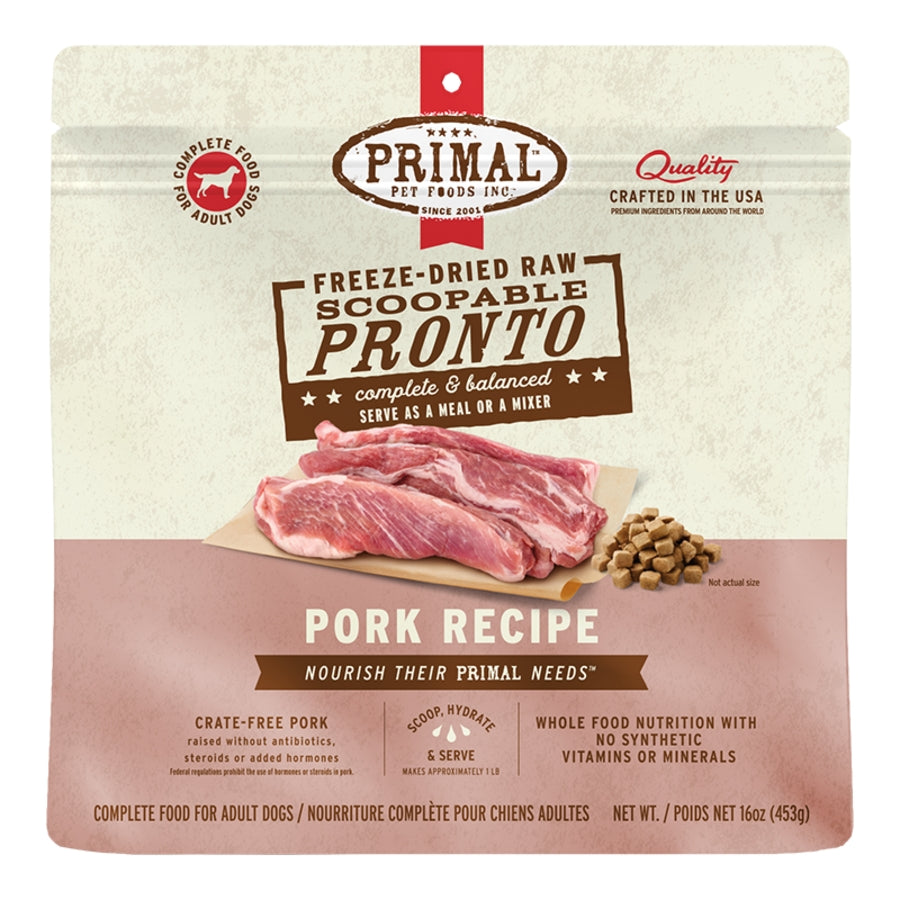 Primal Freeze-Dried Raw Pronto Pork Dog Food