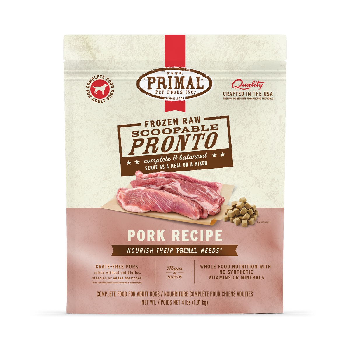Primal Frozen Pronto Pork Raw Dog Food